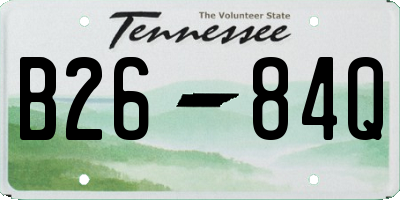 TN license plate B2684Q