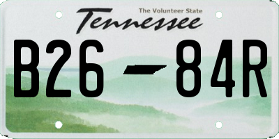 TN license plate B2684R