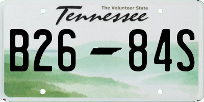 TN license plate B2684S