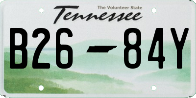 TN license plate B2684Y