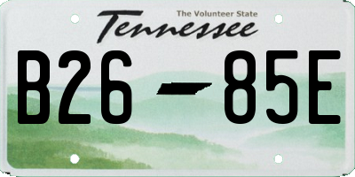 TN license plate B2685E