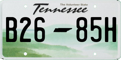 TN license plate B2685H