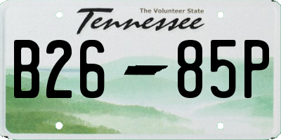 TN license plate B2685P