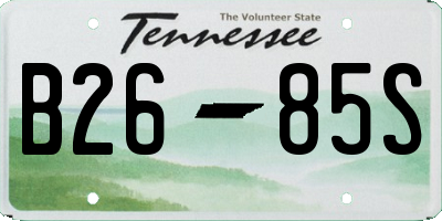 TN license plate B2685S