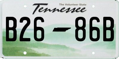 TN license plate B2686B