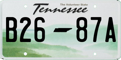 TN license plate B2687A
