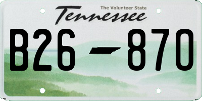 TN license plate B2687O