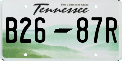 TN license plate B2687R