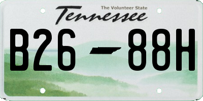 TN license plate B2688H