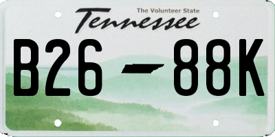 TN license plate B2688K