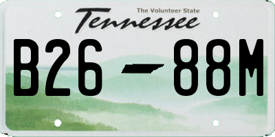 TN license plate B2688M