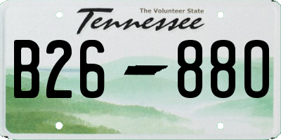 TN license plate B2688O
