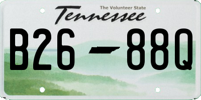 TN license plate B2688Q
