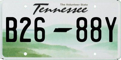 TN license plate B2688Y