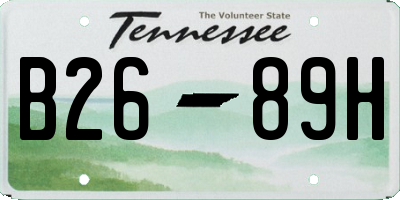 TN license plate B2689H