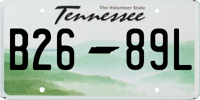 TN license plate B2689L