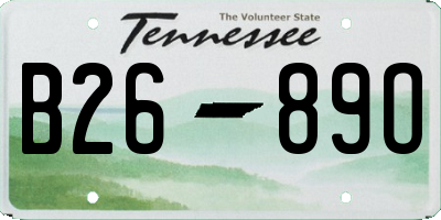 TN license plate B2689O