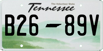 TN license plate B2689V