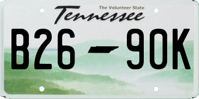 TN license plate B2690K