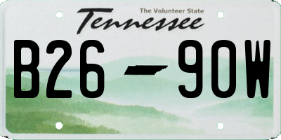 TN license plate B2690W