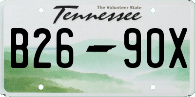TN license plate B2690X