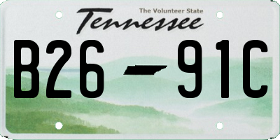 TN license plate B2691C