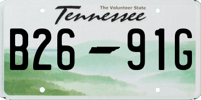 TN license plate B2691G