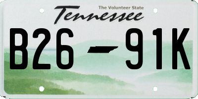 TN license plate B2691K