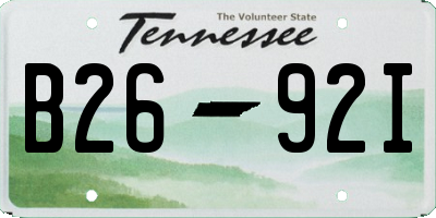 TN license plate B2692I