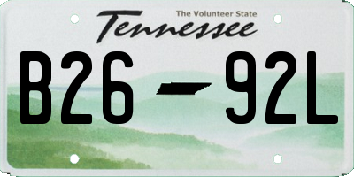 TN license plate B2692L