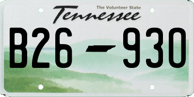 TN license plate B2693O