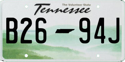 TN license plate B2694J