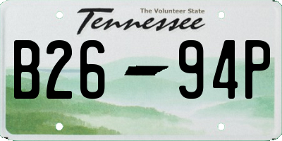 TN license plate B2694P