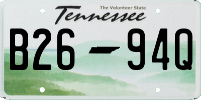 TN license plate B2694Q