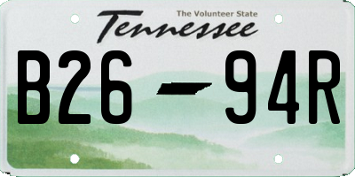 TN license plate B2694R