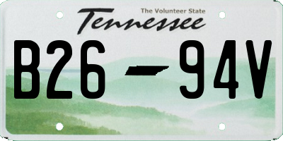 TN license plate B2694V