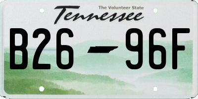 TN license plate B2696F