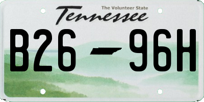 TN license plate B2696H