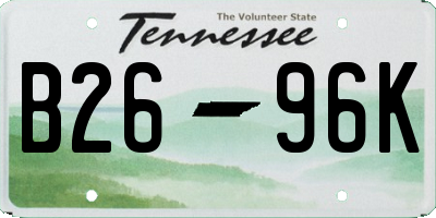 TN license plate B2696K