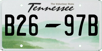 TN license plate B2697B