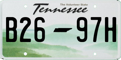 TN license plate B2697H