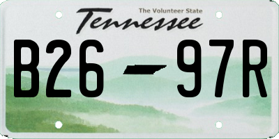 TN license plate B2697R