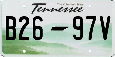 TN license plate B2697V