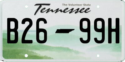 TN license plate B2699H