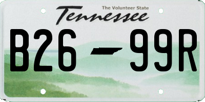 TN license plate B2699R