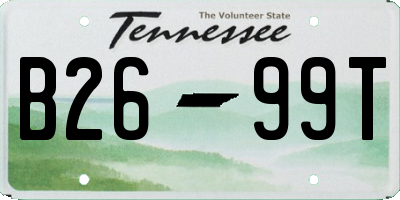 TN license plate B2699T