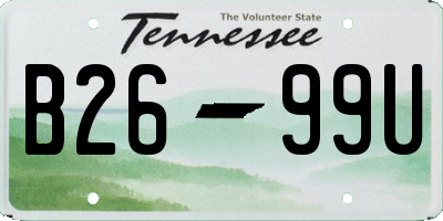 TN license plate B2699U