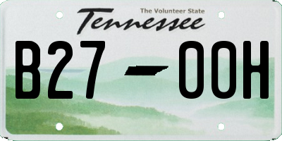 TN license plate B2700H