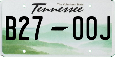 TN license plate B2700J