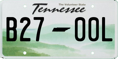 TN license plate B2700L